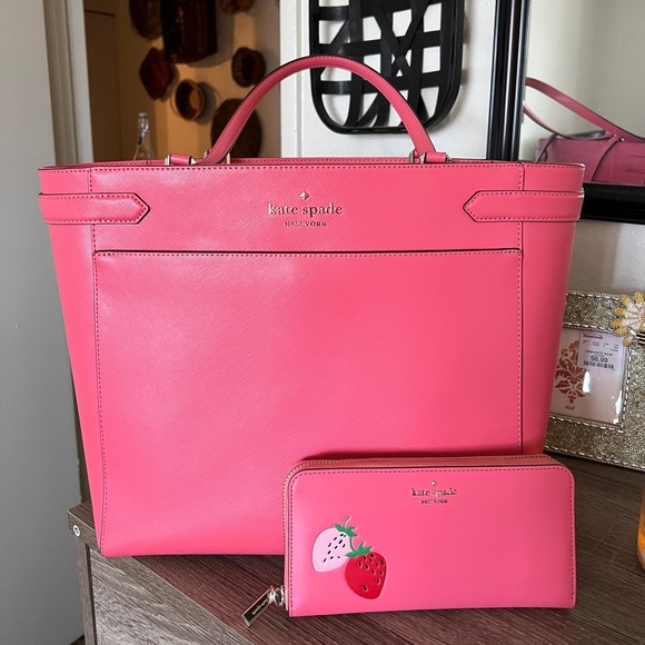 kate spade Handbags - Kate spade strawberry bundle